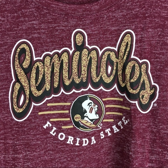 FSU Seminoles Top Long Sleeve Space Dye Stretchy Game Day Football Size Large - Picture 3 of 10